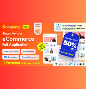 ShopKing - eCommerce App with Laravel Website & Admin Panel with POS | Inventory Management